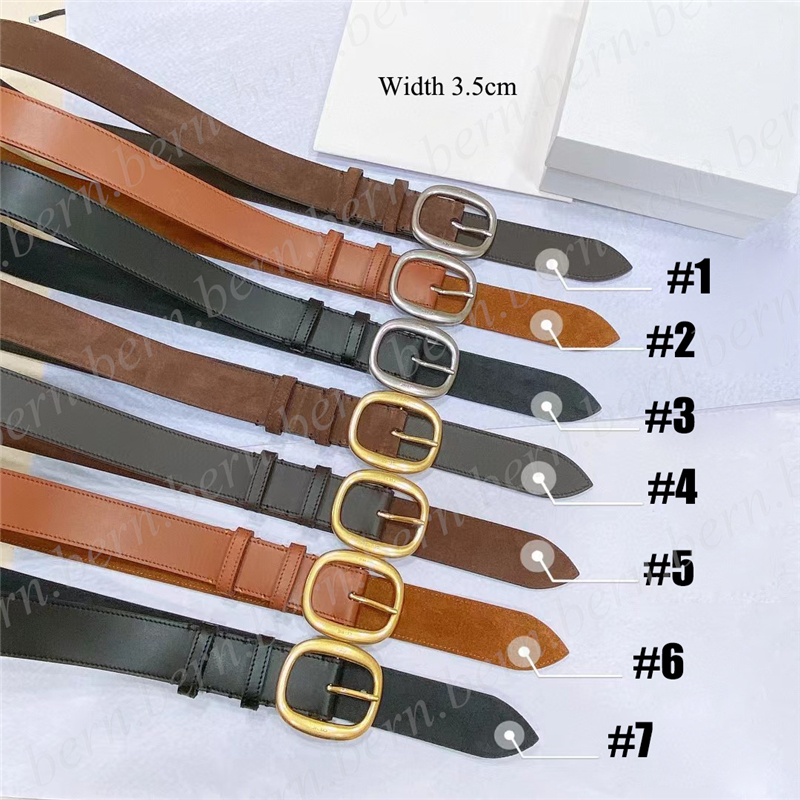 Premium Leather Fashion 3.5cm Width Belt for Men or Women Belts with Gift Box Christmas Gift