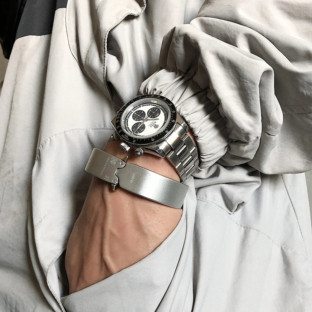 Charm Bracelets Alyx Bracelet TTitanium alloy 1 1 High Quality Version Track Men Women ALYX Cuff Bracelet 1017 ALYX 9SM 19-0007 231009