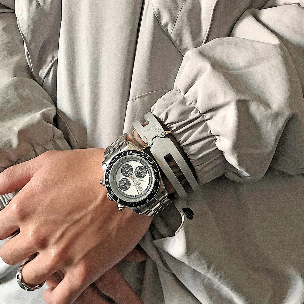 Charm Bracelets Alyx Bracelet TTitanium alloy 1 1 High Quality Version Track Men Women ALYX Cuff Bracelet 1017 ALYX 9SM 19-0007 231009