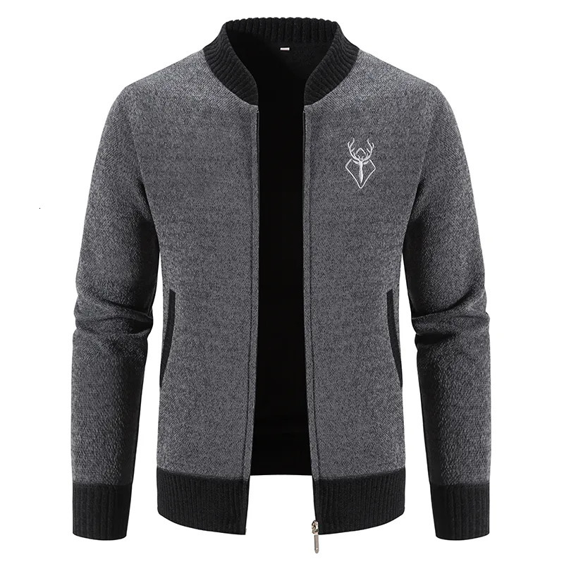 Men's Sweaters Cardigan Winter Casual Sweatercoats Jackets High Quality Men Thicker Warm Standup collar Fit Cardigans Coats 3XL 231010Z