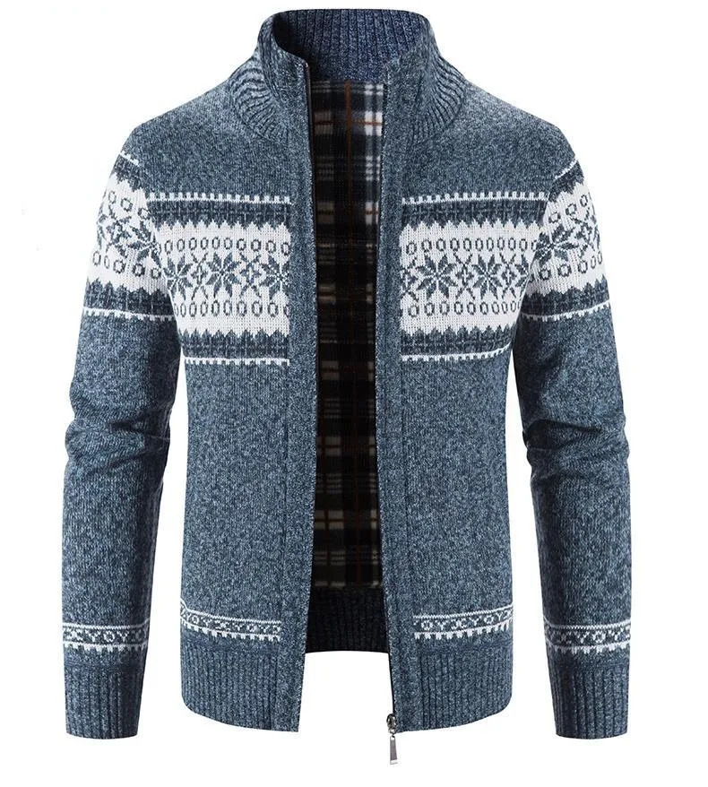 Men's Sweaters Cardigan 2023 Autumn Winter Stand Collar Zipper Sweater Coat Jacket Male Clothing Cotton Thick Warm 231010Z