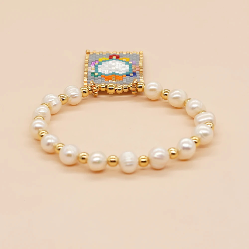 Charm Bracelets Go2boho In Natural Pearl Miyuki Beads Bracelet For Women Summer Beach Fashion Bohemia Jewelry Handmade Beaded Bracelets 231009