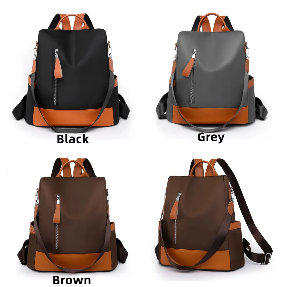 School Bags Women Fashion Nylon Backpack Travel School Nylon School Bag Shopping Rucksacks Travel Shoulder Schoolbag Shoulder Bag 231009