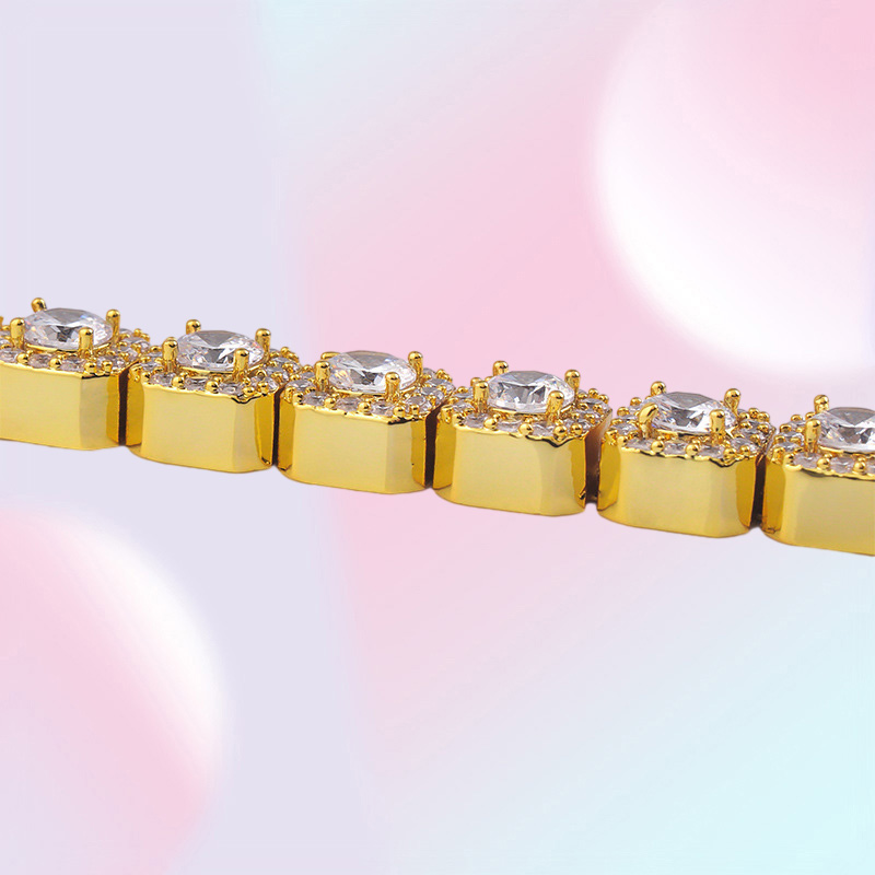 Diamond Tennis Bracelet for Love Luxury Designer Hip Hop Jewelry Mens Gold Bracelets Bling Bangle Iced Out Chains Charms Rapper Ac