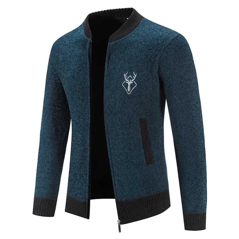 Men's Sweaters Cardigan Winter Casual Sweatercoats Jackets High Quality Men Thicker Warm Standup collar Fit Cardigans Coats 3XL 231010Z