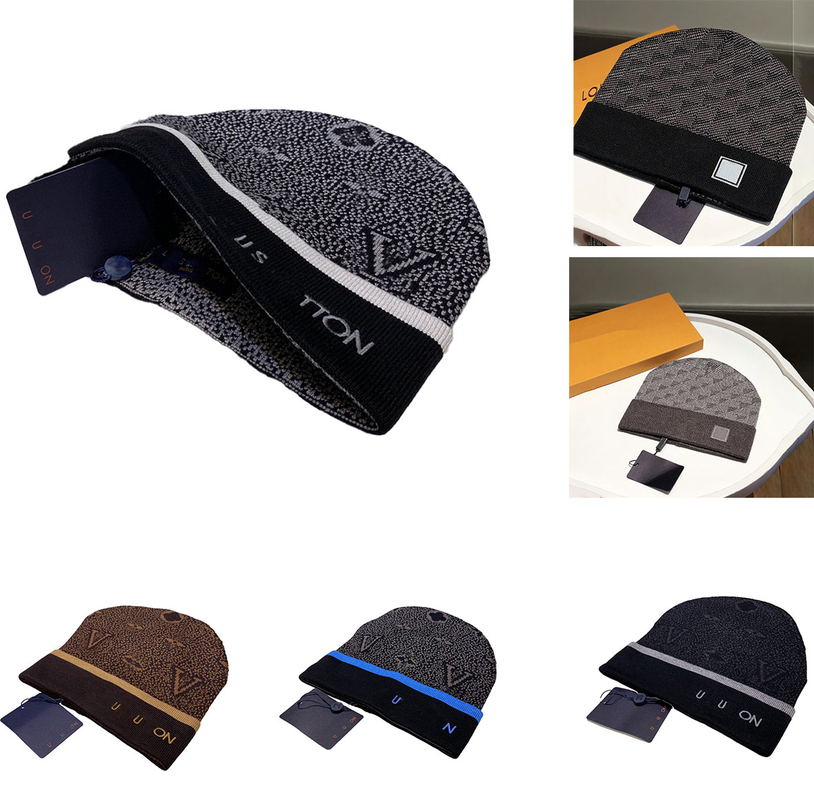 Fashion knitted Hat L official version 1:1 Designer original Men's Women beanie Caps 2023 Fall/Winter Warm My Monogram Eclipse Hat S00