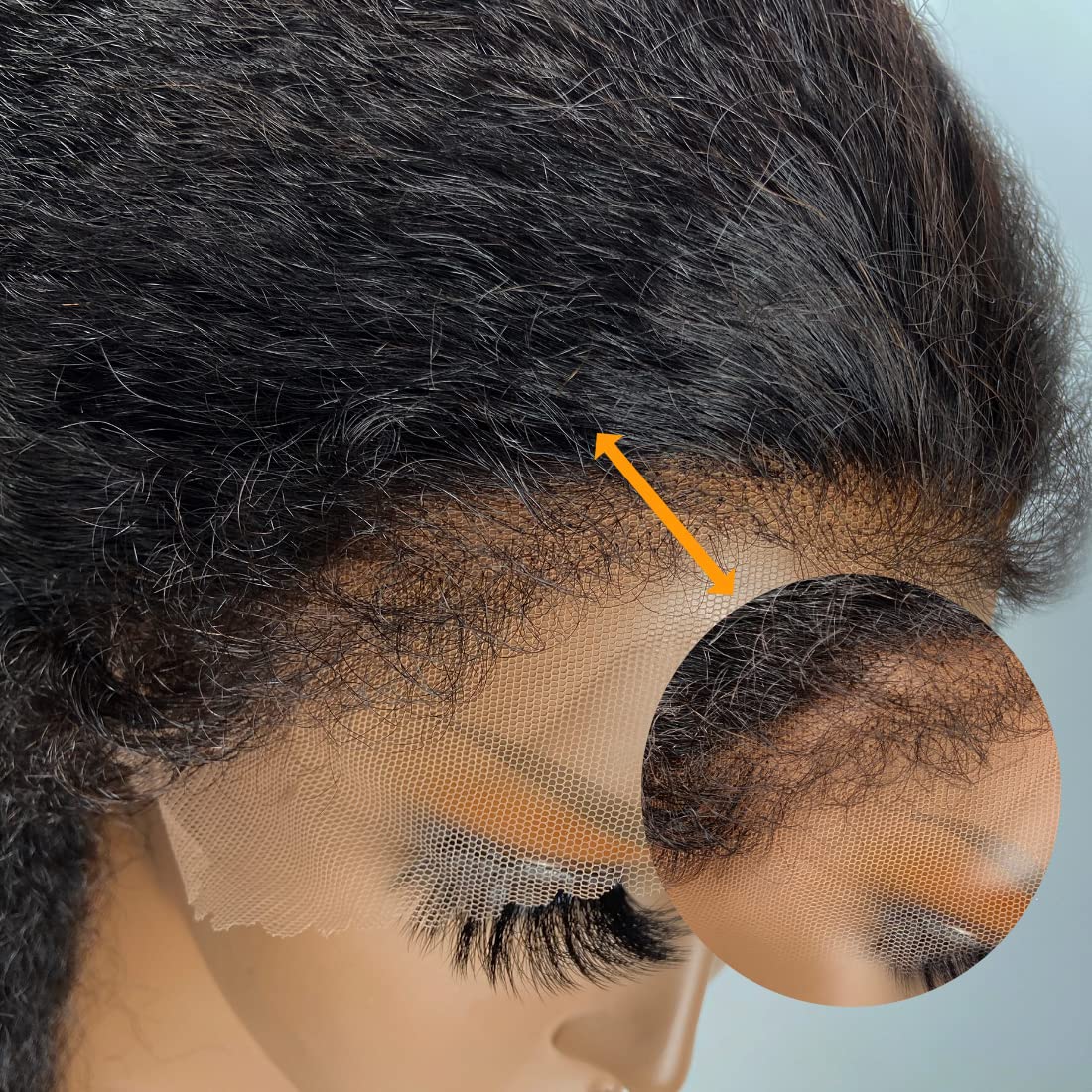 4C Edges curly Baby Hair full Lace Wigs hd yaki Kinky Straight 13x4 Lace Frontal Human Hair Wigs natural hairline150% Remy Pre Pluck lace wig