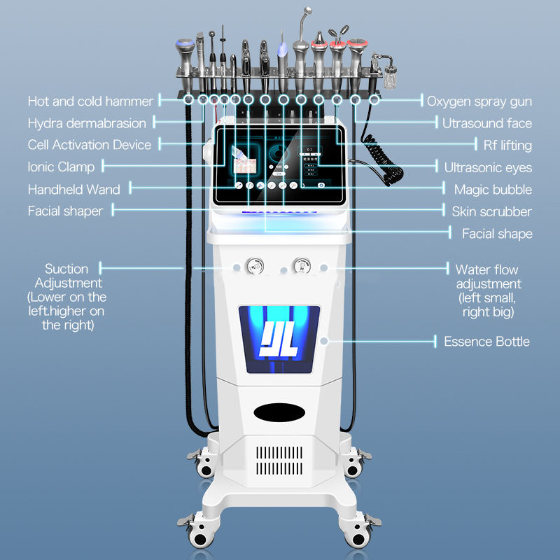 OEM ODM 13 In 1 Beauty Aqua Beauty Dermabrasion Machine Beauty Oxygen Beautys Skin Rejuvenation Beauty Salon Equipment for All Type Skin Use