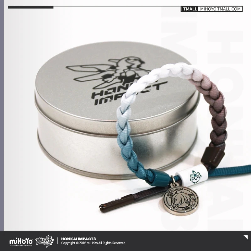 Charm Bracelets Mihoyo Official Honkai Impact 3 Herrscher Of The Void Stygian Nymph Azure Empyrea Valkyries Rope Bracelet With Gift Box Jewelry 231009