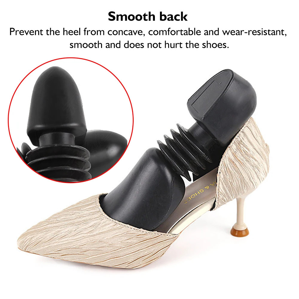 Shoe Parts Accessories 2Pc Telescopic Practical Plastic Adjustable Length Men Shoe Trees Stretcher Boot Holder Organizers Black Shoe Tree Man Women 23