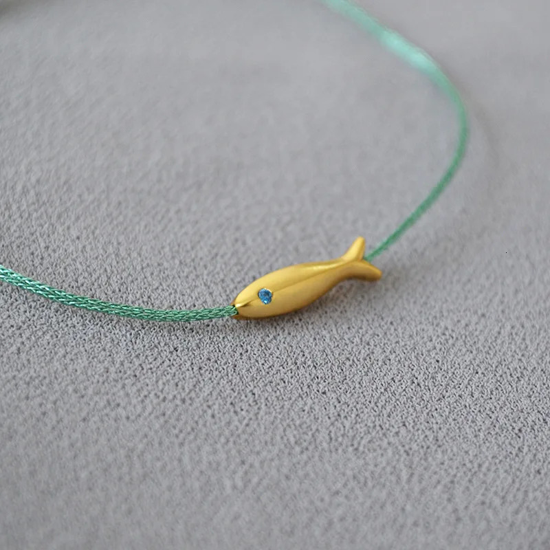 Charm Bracelets Red string Fish bracelet for women cute fish blue string adjustable bracelet handmade jewelry minimalist ethnic jewelry 231009