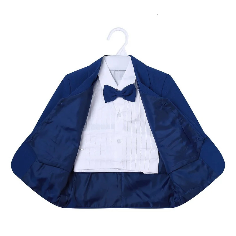 Clothing Sets Baby Boy Formal Clothes Set JacketShirtVestBowtiePant 5PCS Infant Toddler Child Clothes Suit Blazer Jacket Baby Clothes 0-2Y 231009