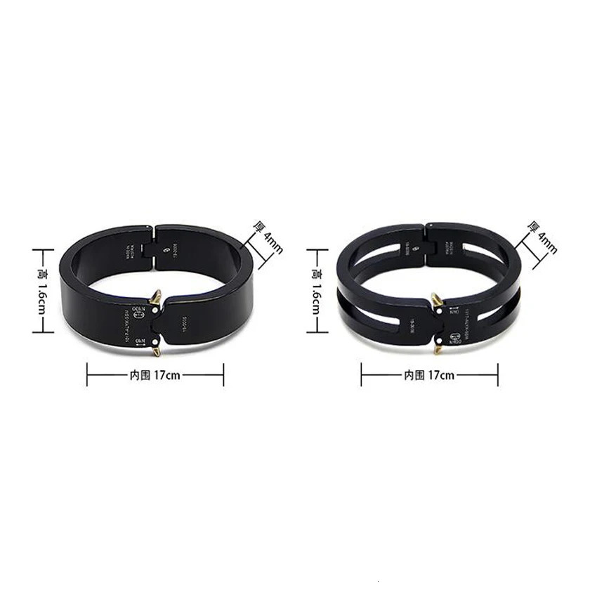 Charm Bracelets Alyx Bracelet TTitanium alloy 1 1 High Quality Version Track Men Women ALYX Cuff Bracelet 1017 ALYX 9SM 19-0007 231009