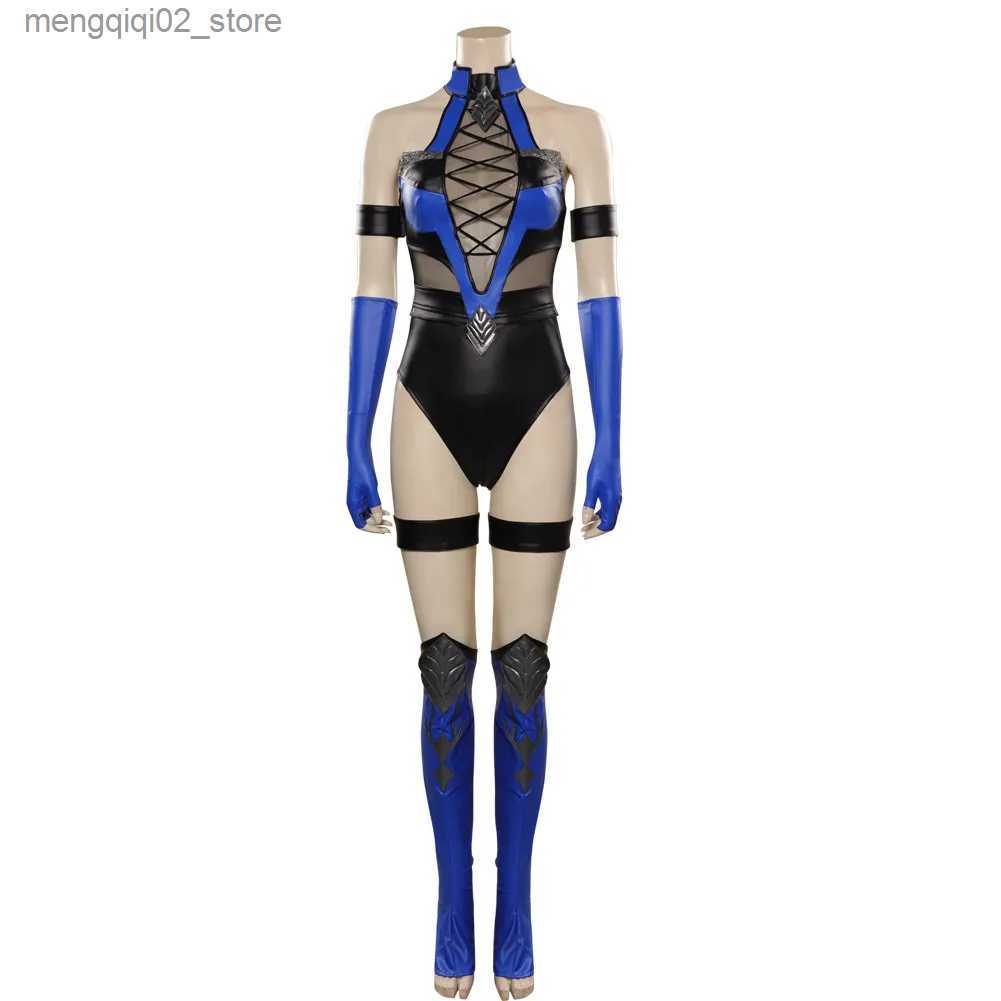 Theme Costume Mortal Cos Kombat Kitana Mileena KATANA Joker Cosplay Come Jumpsuit Mask Women Halloween Carnival Party Disguise Suit Girls Q231010