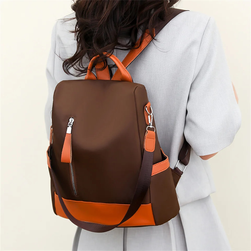 School Bags Women Fashion Nylon Backpack Travel School Nylon School Bag Shopping Rucksacks Travel Shoulder Schoolbag Shoulder Bag 231009
