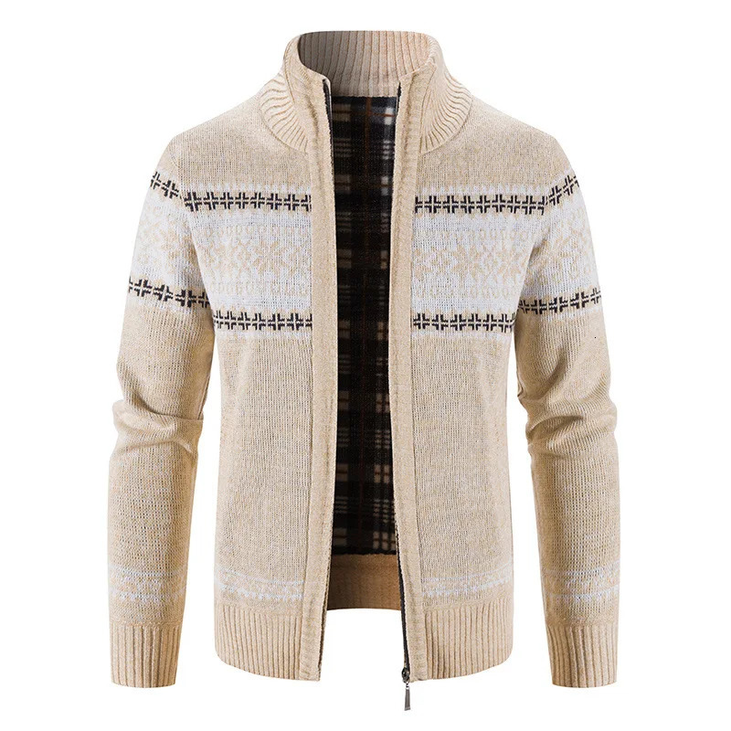 Men's Sweaters Cardigan 2023 Autumn Winter Stand Collar Zipper Sweater Coat Jacket Male Clothing Cotton Thick Warm 231010Z