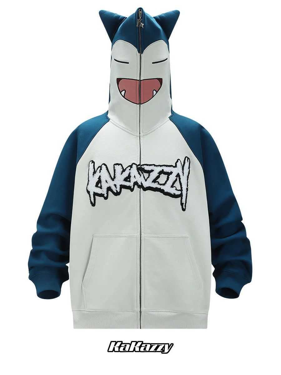 Kakazzy Full Pull Cosplay Printed Hoodie Zipper To Top Embroidery T231010