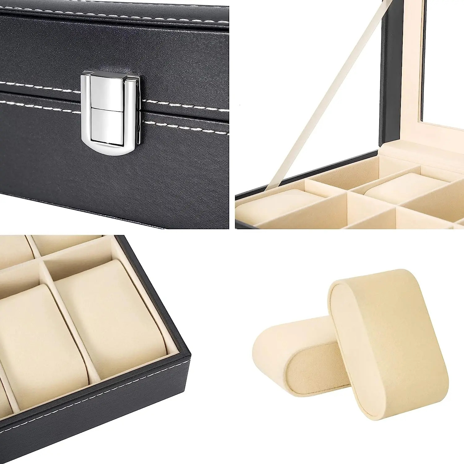 Jewelry Boxes Slot Men Is Watch Box Black Bracket Display Holiday Gifts 231011