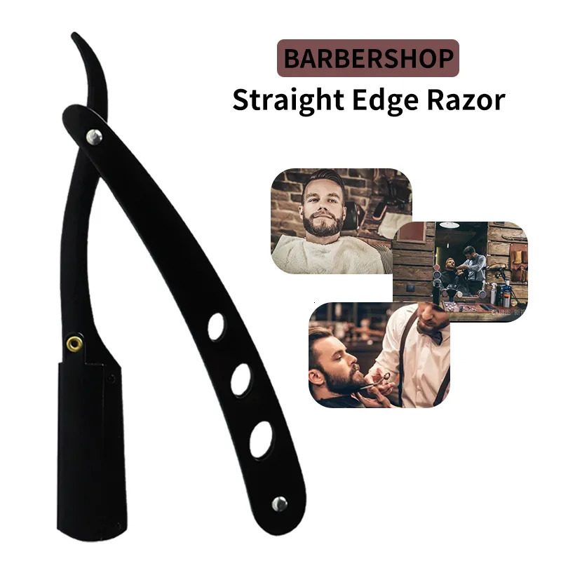 Razors Blades Barbershop Men's Shaver Straight Edge Barber Razor Knives Manual Beard Shaving And Care Replaceable Blades Shavette Gift For Men 23