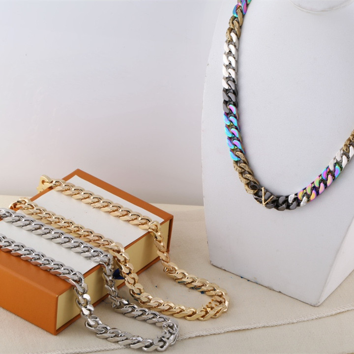 Fashion Luxurious Design Necklace Men Necklace Chokers Trendy Wild Necklace Titanium Steel Statement