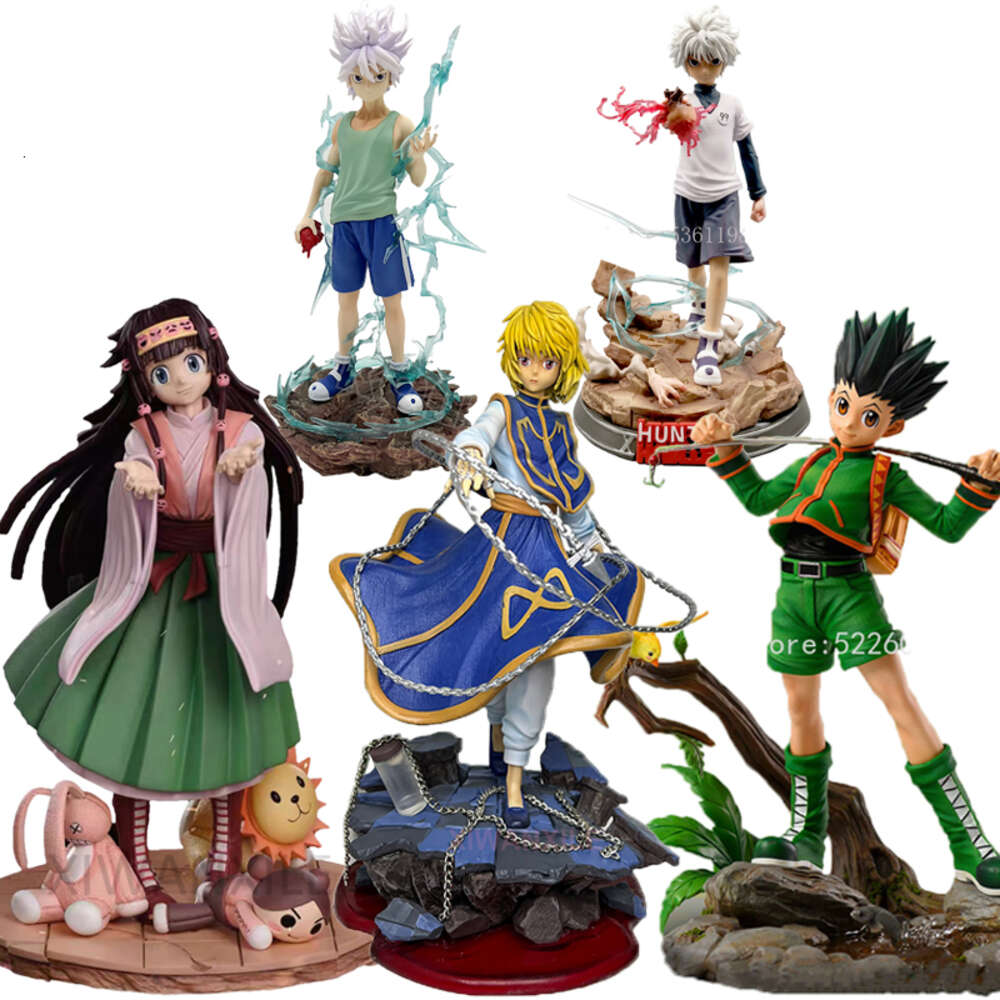 Mascot Costumes 33cm Hunter X Hunter Anime Figure Alluka Zoldyck/kurapika Action Figure Gon Freecss & Killua Zoldyck Figurine Model Doll Toys