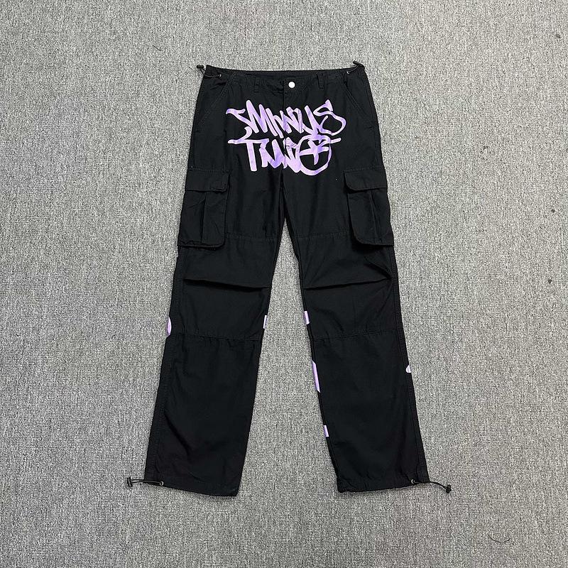 Men's Pants High Street Hip Hop Style Letter Printed Multi Pocket Hem Casual Muti Two Cargo Men Streetwear Workwear Sweatpants