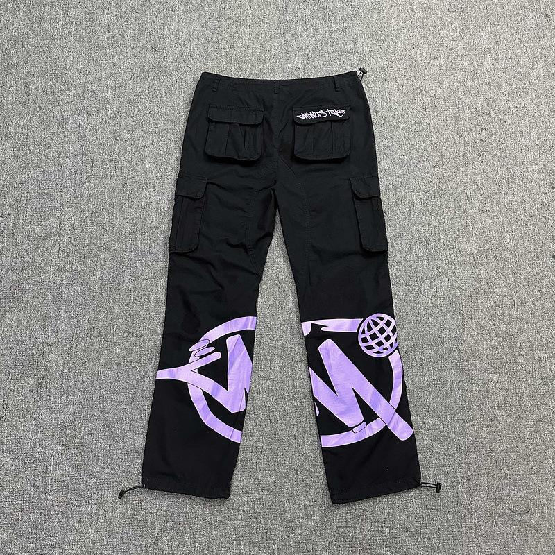 Men's Pants High Street Hip Hop Style Letter Printed Multi Pocket Hem Casual Muti Two Cargo Men Streetwear Workwear Sweatpants