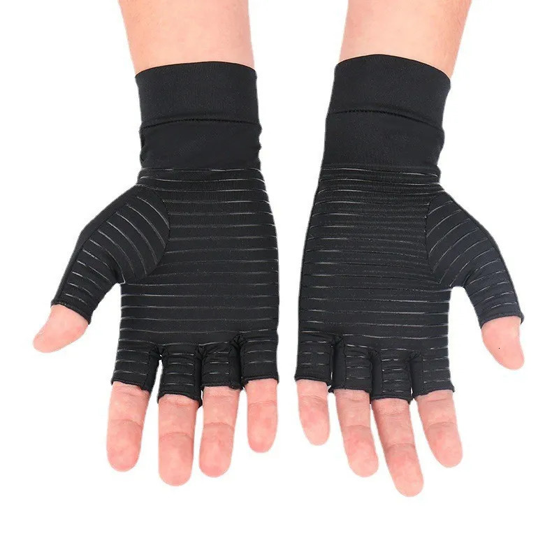 Five Fingers Gloves Copper Compression Arthritis Therapy for Carpal Tunnel Rheumatoid Tendonitis Hand Pain Support Fit Women Men 231010
