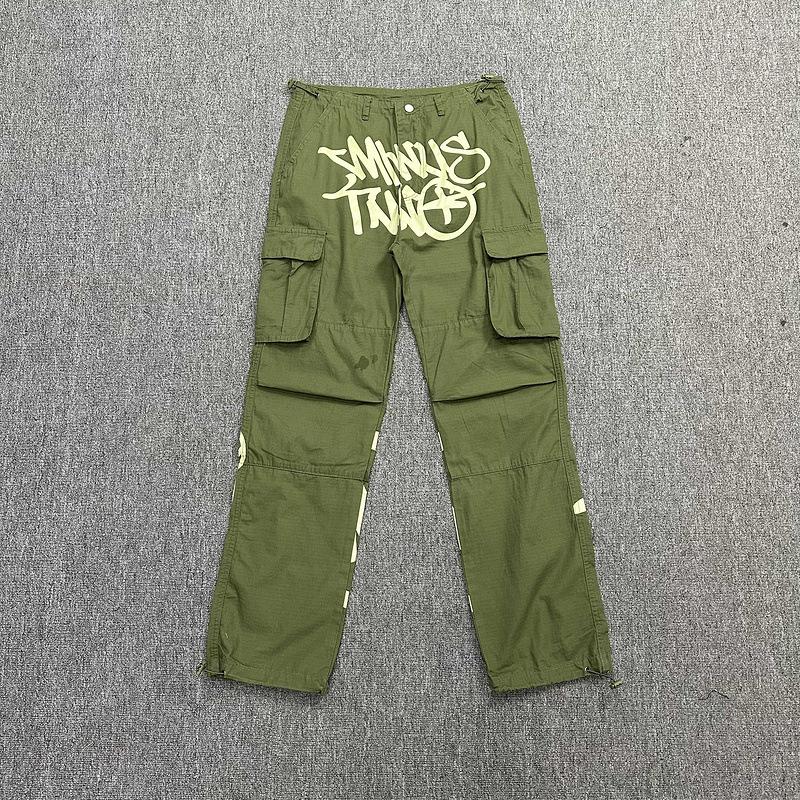Men's Pants High Street Hip Hop Style Letter Printed Multi Pocket Hem Casual Muti Two Cargo Men Streetwear Workwear Sweatpants