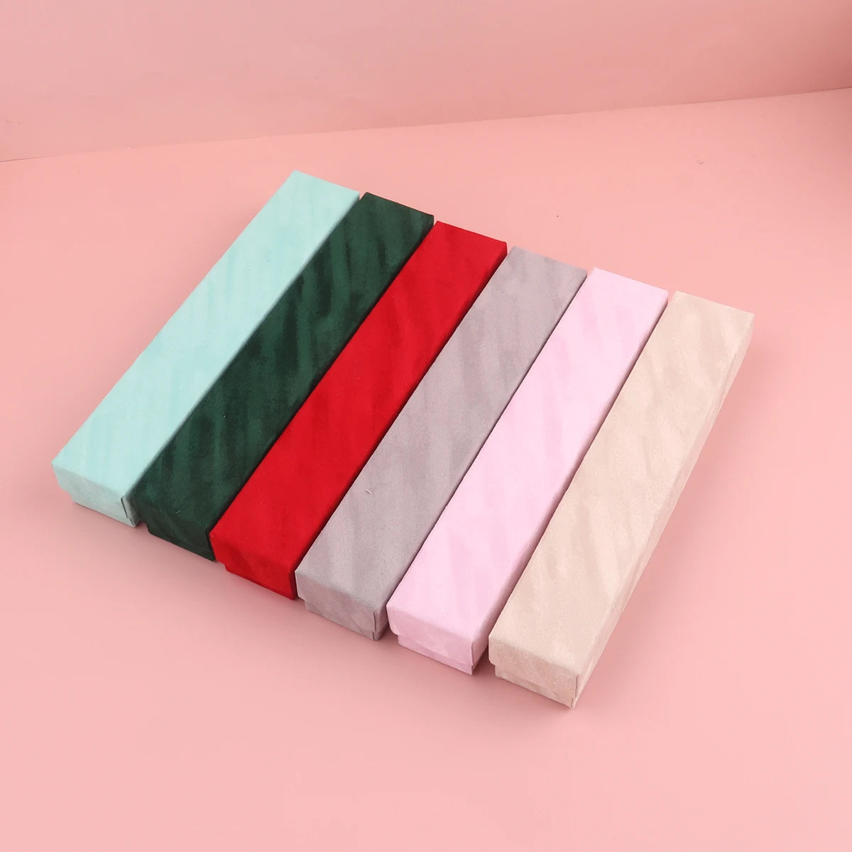 Jewelry Boxes 6pcs Velvet Set Gift Box Ring Necklace Bracelets Earring Packaging With Sponge Inside Rectangle 231011