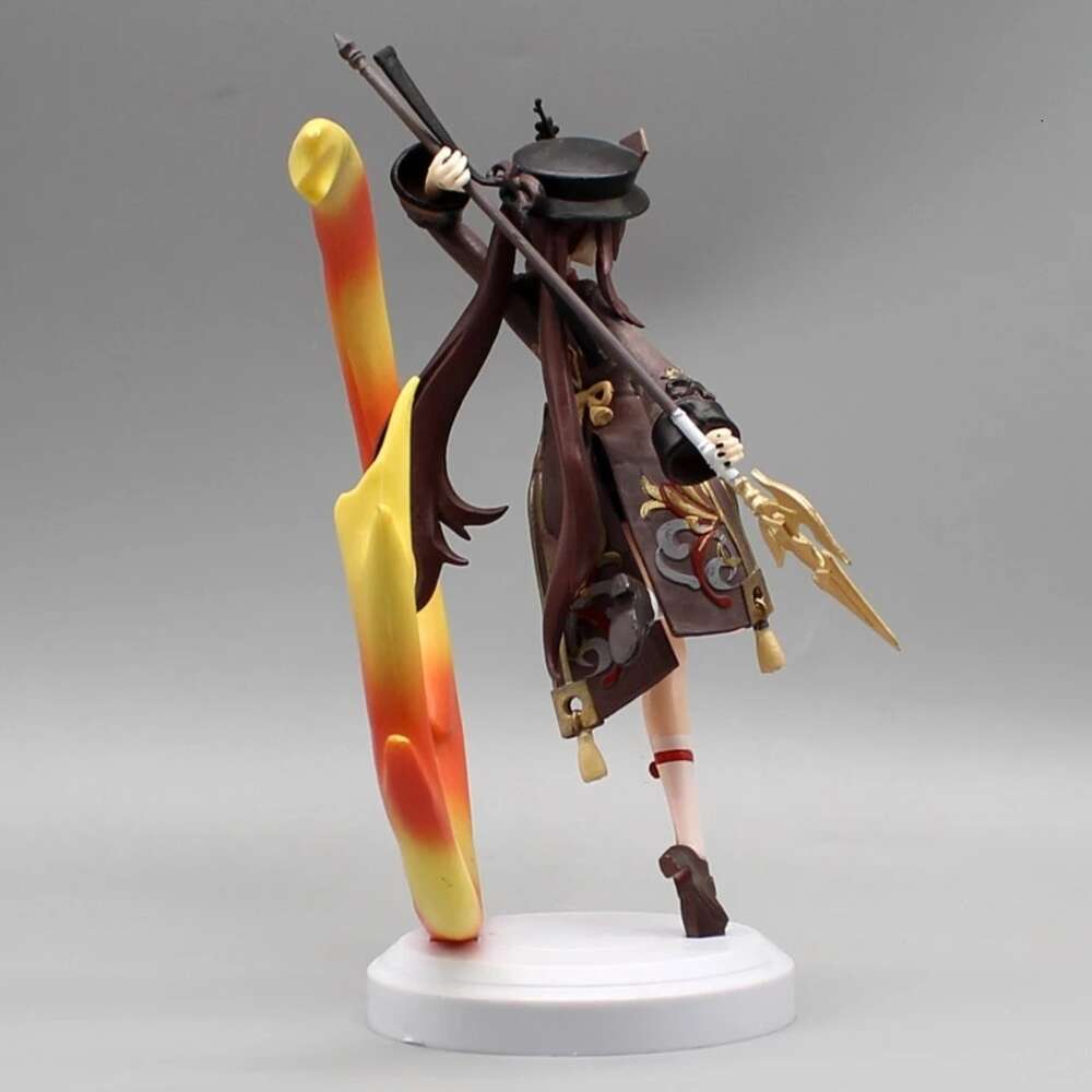 Mascot Costumes 24cm Anime Figure Genshin Impact Flaming Hu Tao Beautiful Girl Original Pvc Action Hutao Figurine Collection Model Toys Gifts