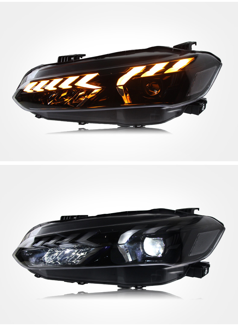 Car For Honda 11th Generation 20 22-2023 Civic Headlight Assembly LED Lens Daytime Running Light Flow Light Turn Signal Lamp