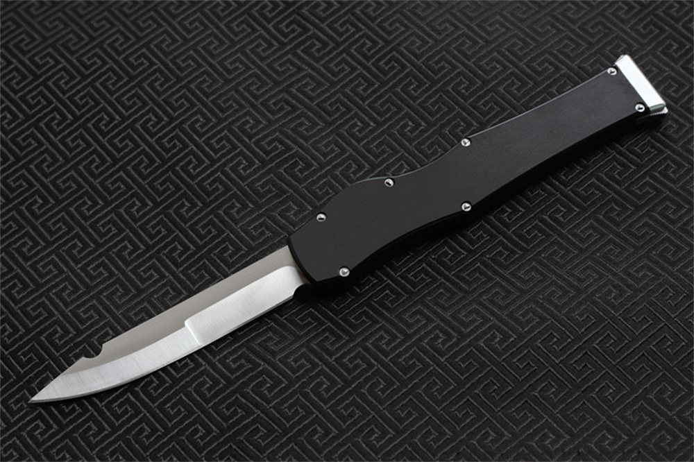 High Quality MIKER CNC Knife 4.5 Satin Single D2 Blade Aluminum Alloy Handle Tactical Knife pocket knife Survival couteau Gear fixed blade knife Knive