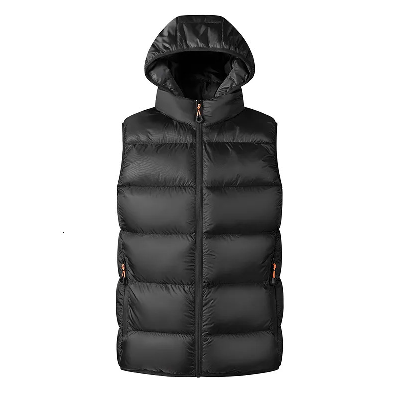 Men's Vests Men Autumn Winter Vest Jacket Warm Fashion Sleeveless Hooded Casual Detachable hat Waistcoat 231011