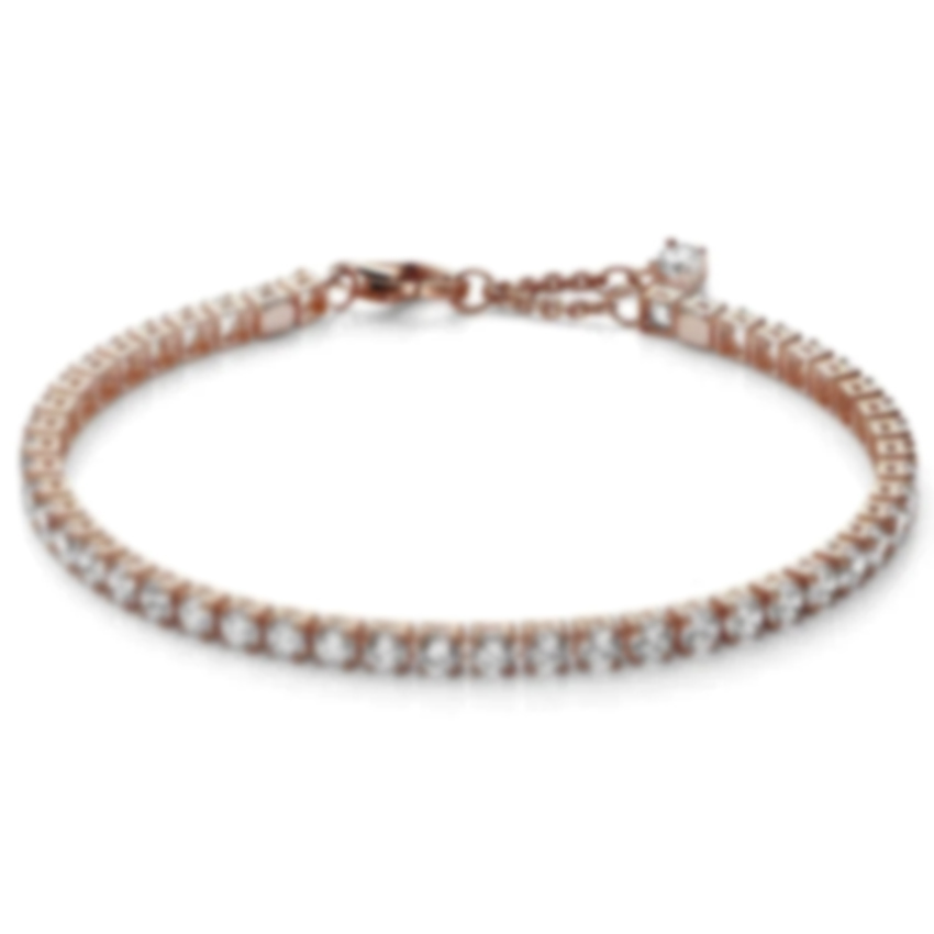 Sparking Clear Heart Blue Red Pave Round Tennis Bracelet 925 Sterling Silver Bangle Fit Popular Bead Charm DIY Jewelry