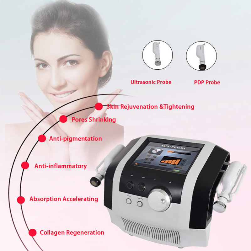 Professional 2 in 1 Plasma Skin Care Equipment Ultrasonic with PDP Handle Skin Rejuvenation Machine Tightening for Beauty SPA Salon Use