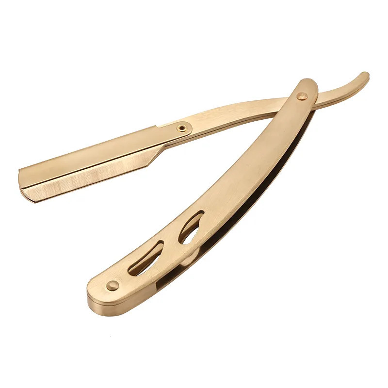 Razors Blades Men Shaving Barber Tools Hair Razor and Blades Antique Black Folding Shaving Knife Stainless Steel Straight razor Holder 231011