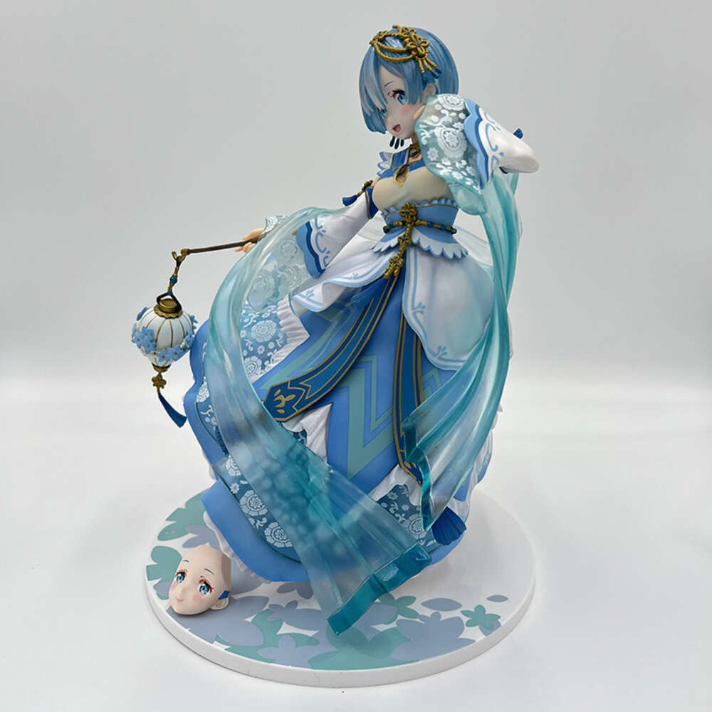Mascot Costumes 26cm Rem Hanfu Sexy Anime Figure Re:zero -starting Life in Another World Rem Ram Action Figure Collection Model Doll Toys Gifts