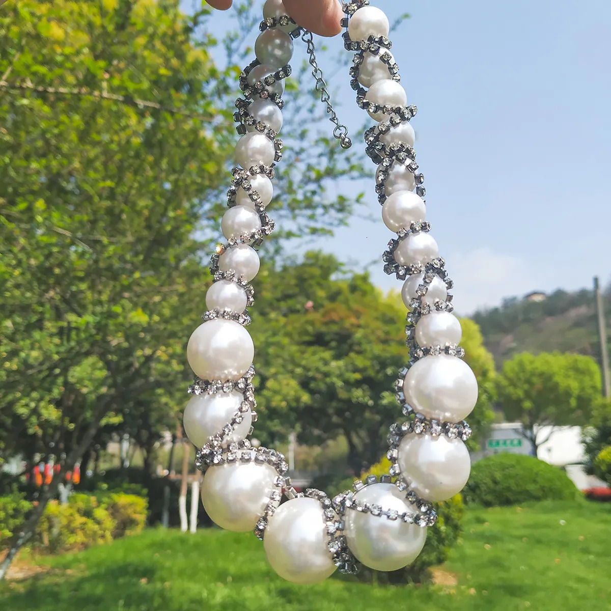 Chokers Vedawas Bright Artificial Pearl Necklace for Women Party 2023 Trend Jewelry 231010