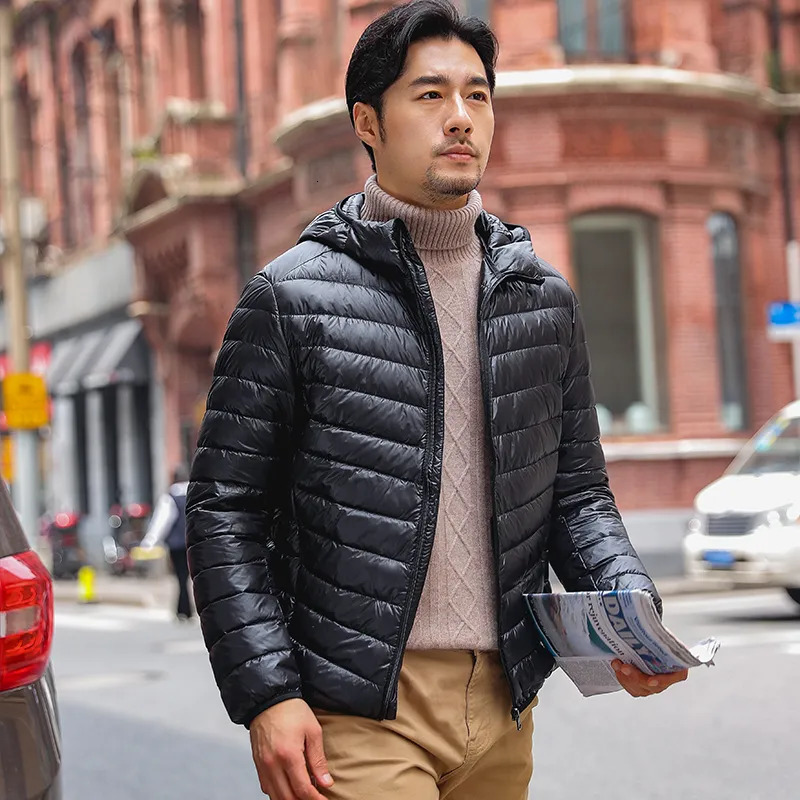 Men's Down Parkas 13 Colors Men Autumn Winter Fashion Short Puffer Jackets Arrival Ultralight Down Coat Portable Packable Down Jacket 231010