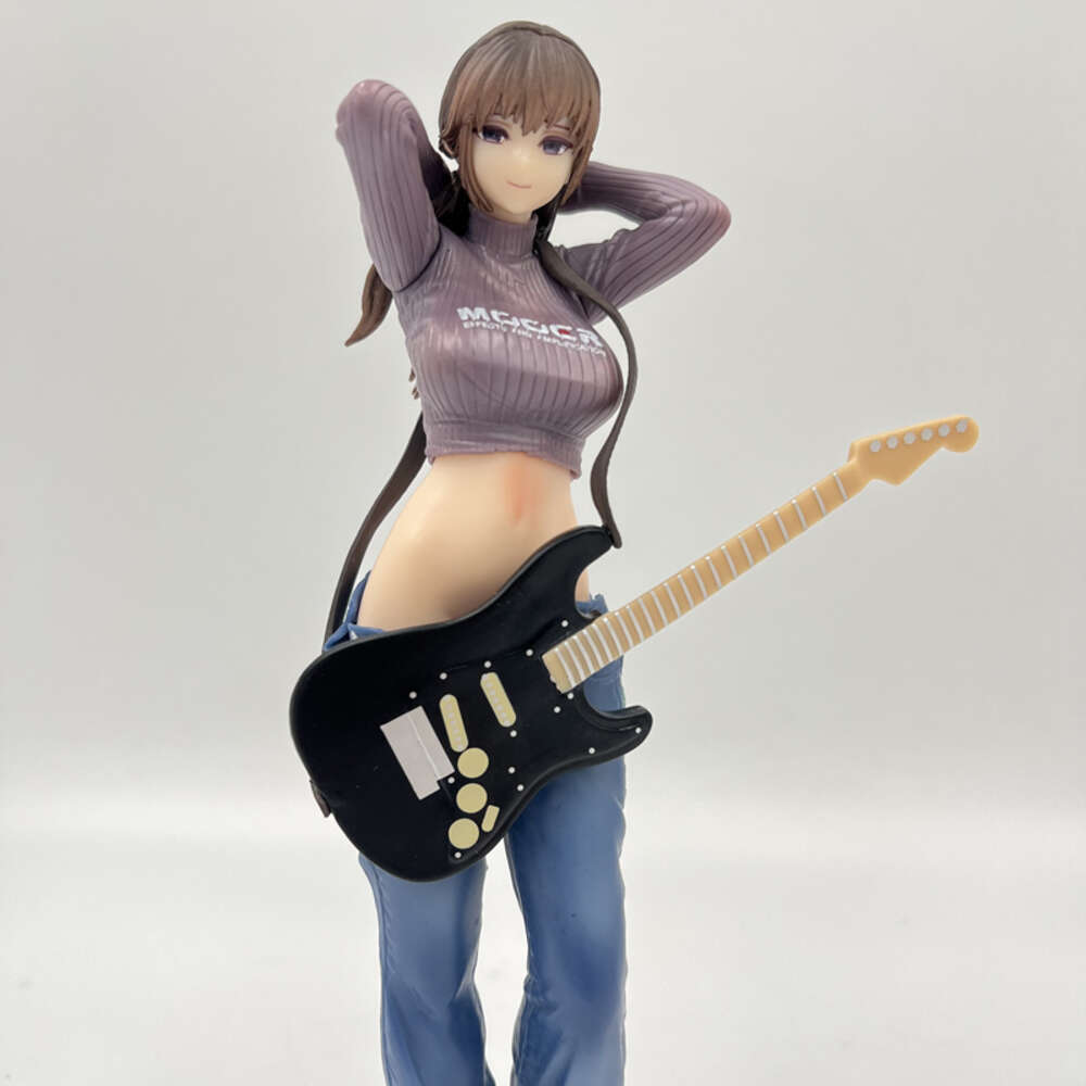 Mascot Costumes 25cm Lovely Guitar Sisters Mei Mei Girl Anime Figure Guitar Sisters Action Figure Adult Sexy Collectible Model Doll Toys Gifts