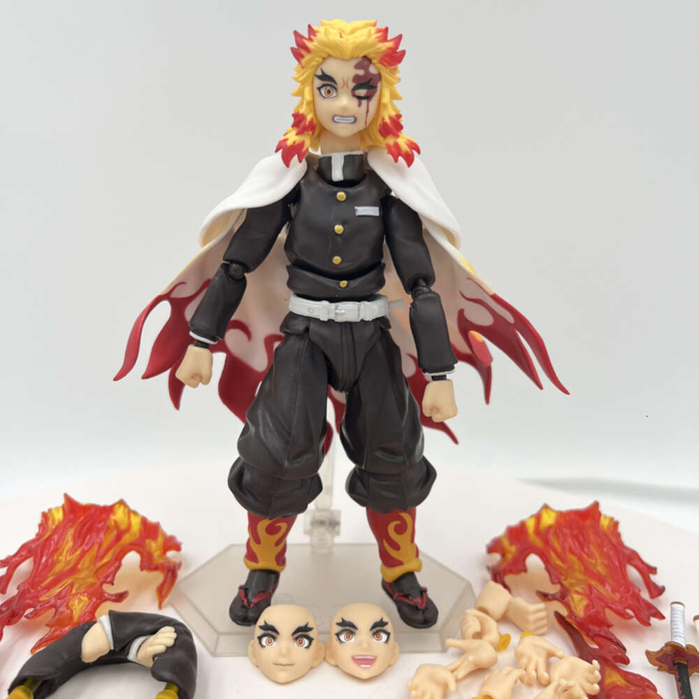 Mascot Costumes 14cm Figma #553 Demon Slayer Anime Figure Kyojuro Rengoku Kimetsu No Yaiba Action Figure 508-dx Nezuko Figurine Model Doll Toys