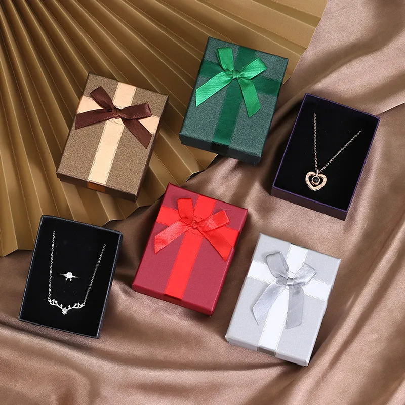 Jewelry Boxes 1Pc Thick Kraft Paper Drawer Box Greeting Card for Necklace Bracelet Ring Gift Display Case Packaging Cardboard 231011