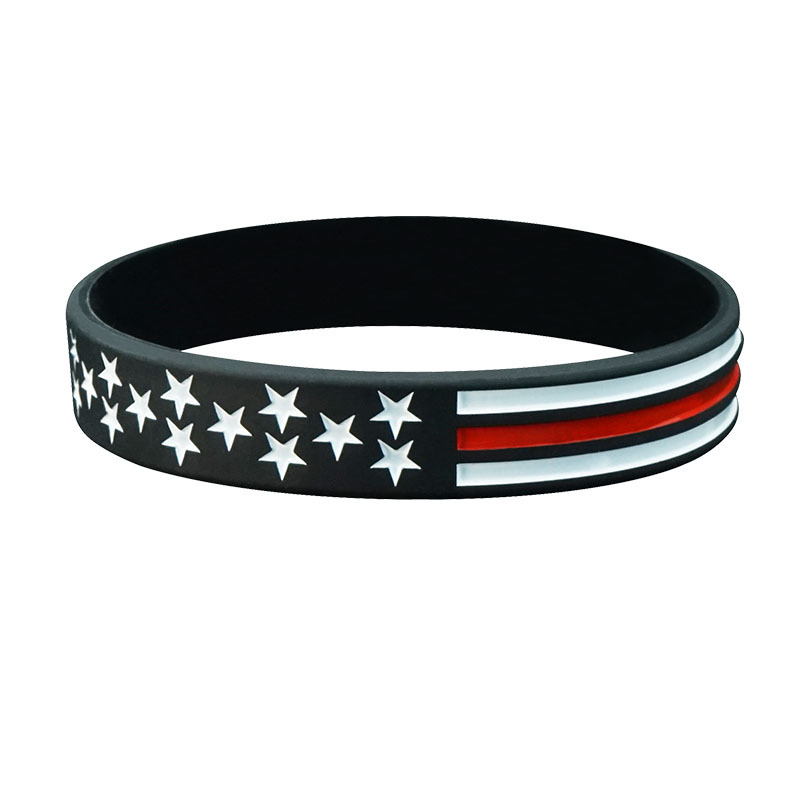 USA Thin Blue Line American Flag Bracelets Silicone Wristband