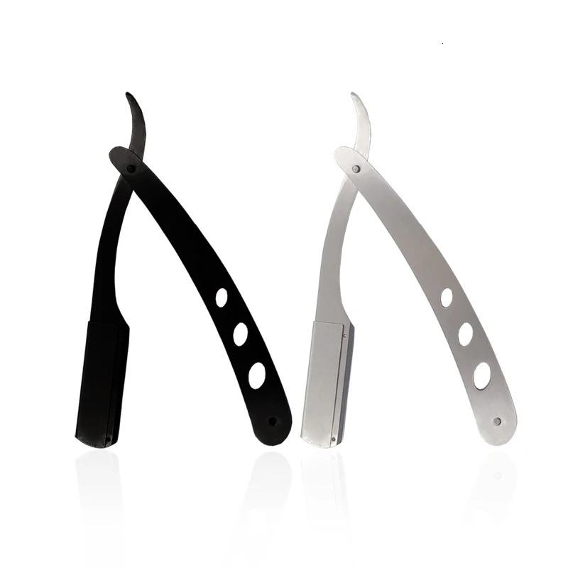 Razors Blades Barbershop Men's Shaver Straight Edge Barber Razor Knives Manual Beard Shaving And Care Replaceable Blades Shavette Gift For Men 23