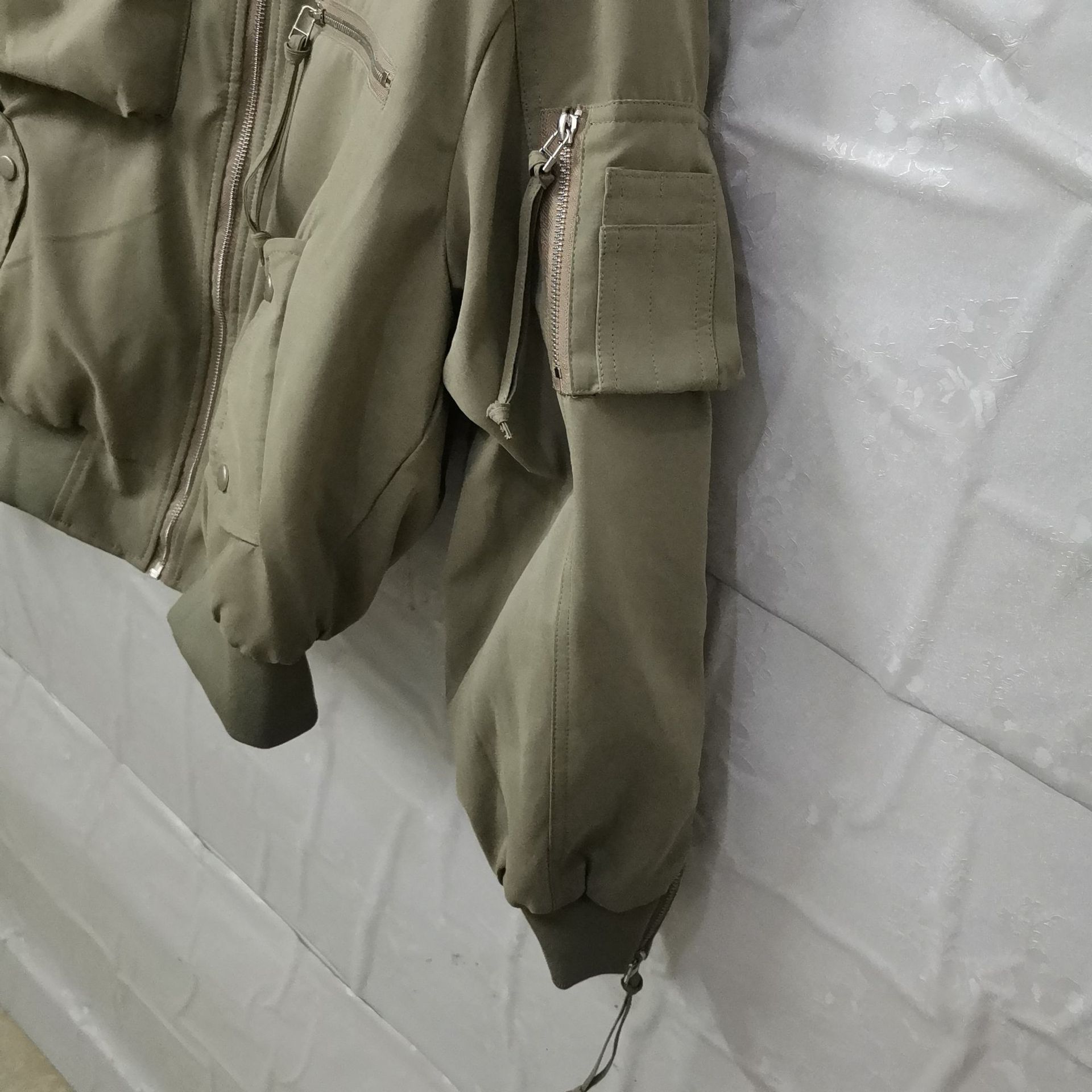 GRAILZ Pocket Flight Jacket Casual Loose Zippered Jacket Cotton Jacket Men Bomber Zipper Cotton Jacket for Men