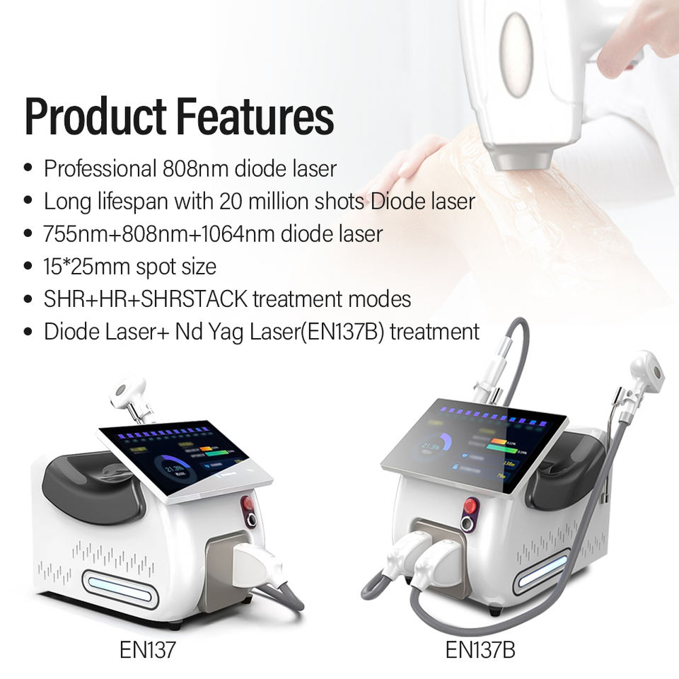 Tattoo Washing 808 Diode Laser Painless Hair Depilation 2In1 For Professional Beauty Salon