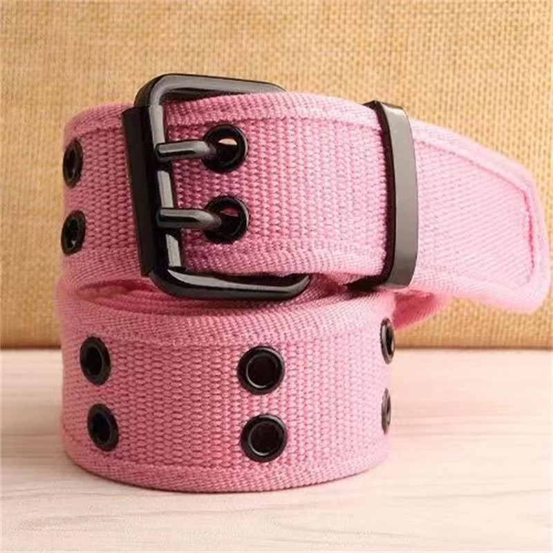 Other Fashion Accessories Men Brown Buckle Belt Men's And Women's Work Clothes Fashion Tactical Red Waistband Youth Canvas Belt Tend 23