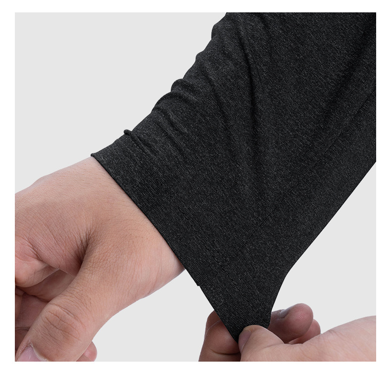 UU-1580 Autumn Men Outdoor Lightweight Breathable Nylon Shirt Leisure Sports Long Sleeve T-shirt Quick-drying Top Hoodies