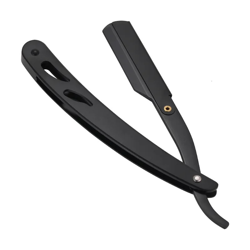 Razors Blades Men Shaving Barber Tools Hair Razor and Blades Antique Black Folding Shaving Knife Stainless Steel Straight razor Holder 231011